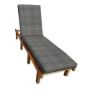 Sunbrella Paradigm Stone Chaise Lounge Cushion with Fabric ties