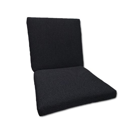 Sunbrella Canvas Raven Black Universal Patio Chair Cushion in 6 sizes