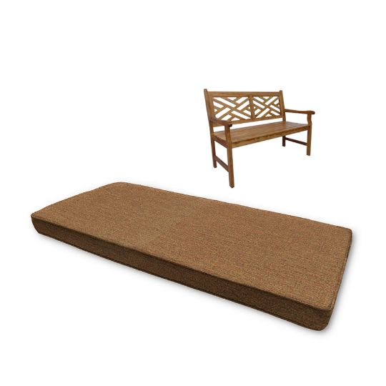 Sunbrella Teak Charcoal Custom Outdoor Bench Cushion