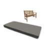 Sunbrella Canvas Charcoal Custom Outdoor Bench Cushion