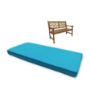 Sunbrella Canvas Cyan Custom Outdoor Bench Cushion