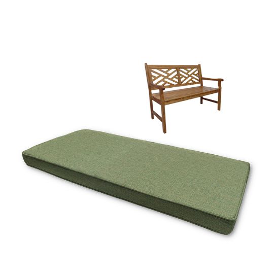 Sunbrella Canvas Fern Custom Outdoor Bench Cushion