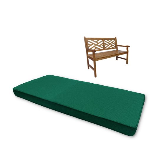 Sunbrella Canvas Forrest Green Custom Outdoor Bench Cushions