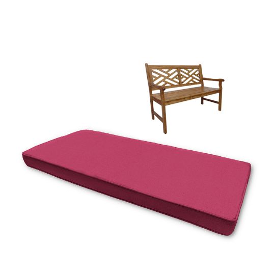 Sunbrella Canvas Hot Pink Custom Outdoor Bench Cushions