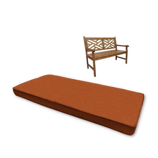 Sunbrella Canvas Rust Outdoor Bench Cushion