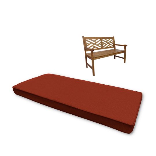 Sunbrella Canvas Terracotta Outdoor Bench Cushion