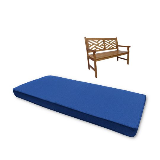 Sunbrella Canvas True Blue Outdoor Bench Cushion