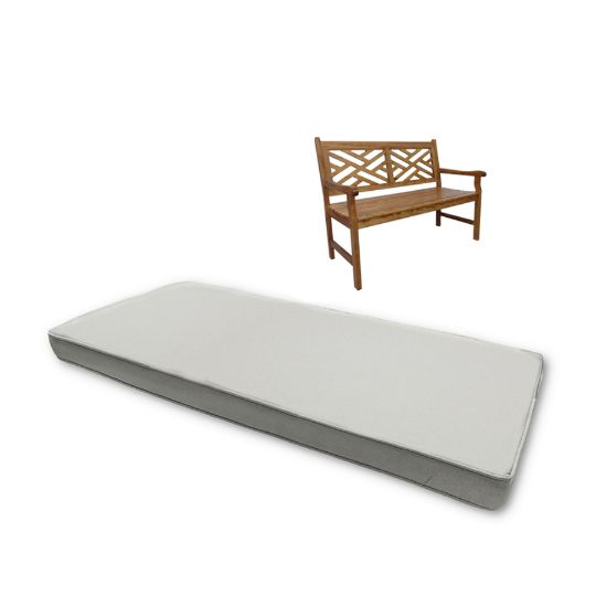 Sunbrella Canvas White Outdoor Bench Cushion