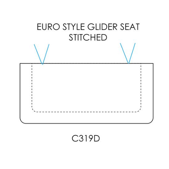 Picture of Euro Style Settee Glider Seat Stitched