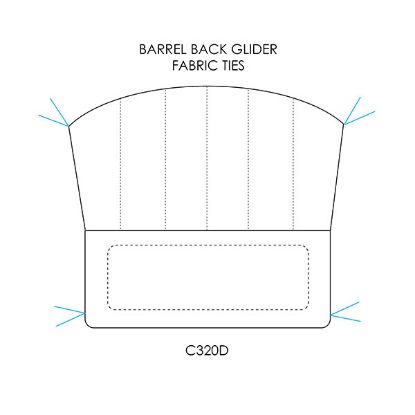 Picture of Barrel Back Glider Fabric Ties