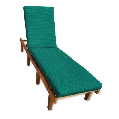 Sunbrella Canvas Teal Chaise Lounge Cushion