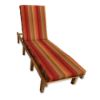 Sunbrella Astoria Sunset Chaise Lounge Cushion with Fabric ties