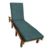 Sunbrella Cast Lagoon Chaise Lounge Cushion with Fabric ties