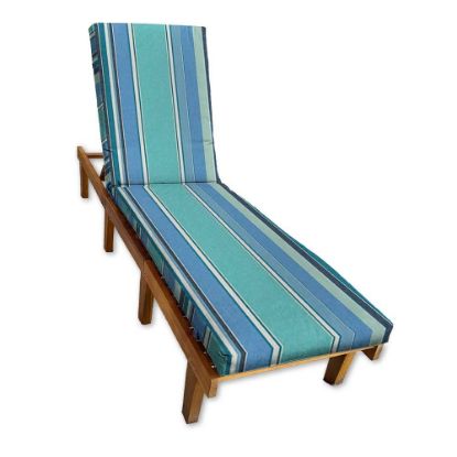 Sunbrella Dolce Oasis Chaise Lounge Cushion with Fabric ties