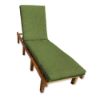 Sunbrella Spectrum Cilantro Chaise Lounge Cushion with Fabric ties