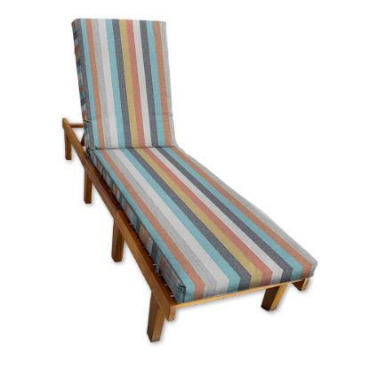 Sunbrella Surround Sunrise Chaise Lounge Cushion with Fabric ties