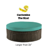 Custom Round Outdoor Ottoman Replacement Cushions