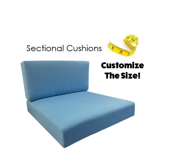 Extra Large Outdoor patio cushions for patio chairs and sectionals that are wider than 26"