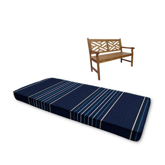 Sunbrella Viento Nautical Outdoor Bench Cushions