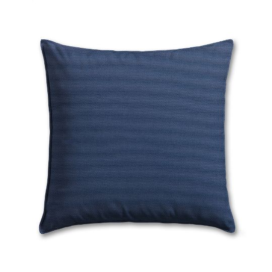  Sunbrella Canvas Navy Outdoor Pillow, outdoor pillow, outdoor throw pillows, outdoor toss pillows, custom made to order in unlimited sizes. Order new patio furniture pillows today.