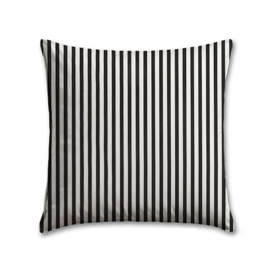 Basic Stripe Black Outdoor Pillow