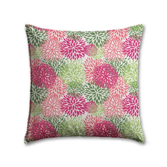 Blooms Jazz Pink Outdoor Pillow