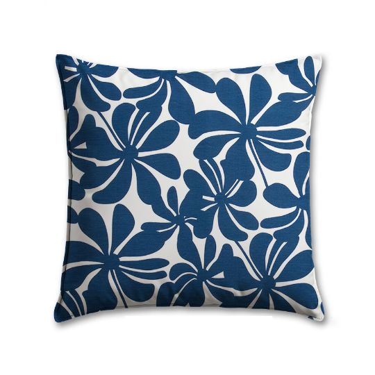 Twirley Courtyard Navy Outdoor Pillow