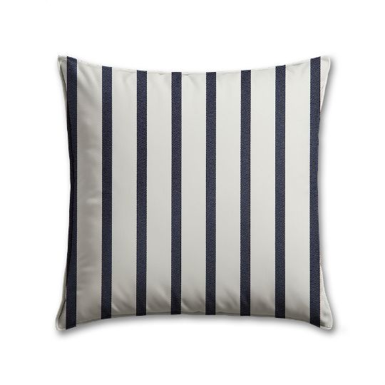 Lido Indigo Sunbrella Outdoor Pillow, outdoor pillow, outdoor throw pillows, outdoor toss pillows, custom made to order in unlimited sizes. Order new patio furniture pillows today.