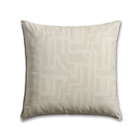 Sunbrella Escher Alabaster Outdoor Pillow