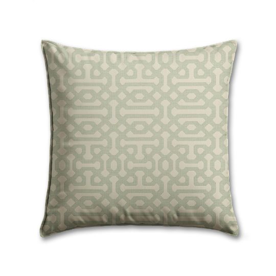 Sunbrella Fretwork Mist Outdoor Pillow