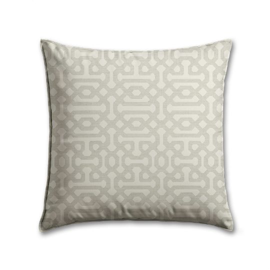 Sunbrella Fretwork Pewter Outdoor Pillow