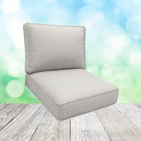 Sunbrella Bliss Linen Patio Chair Replacement Cushions