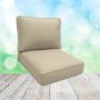 Sunbrella Canvas Antique Beige Patio Chair Replacement Cushions