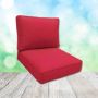 Sunbrella Canvas Logo Red Patio Chair Replacement Cushions