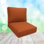 Sunbrella Canvas Rust Patio Chair Replacement Cushions