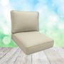 Sunbrella Canvas Vellum Patio Chair Replacement Cushions