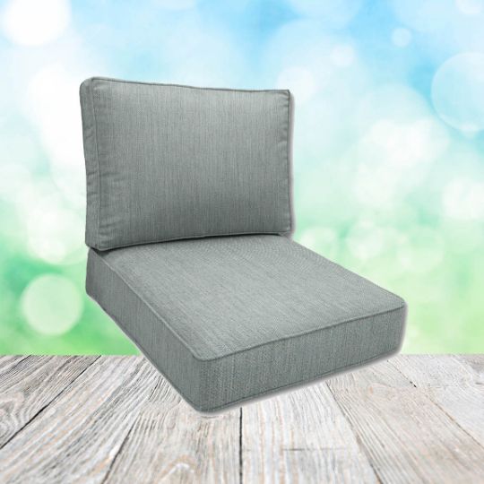 Sunbrella Cast Mist Patio Chair Replacement Cushions