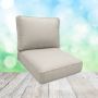 Sunbrella Cast Pumice Patio Chair Replacement Cushions