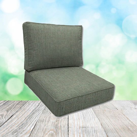 Sunbrella Cast Sage Patio Chair Replacement Cushions