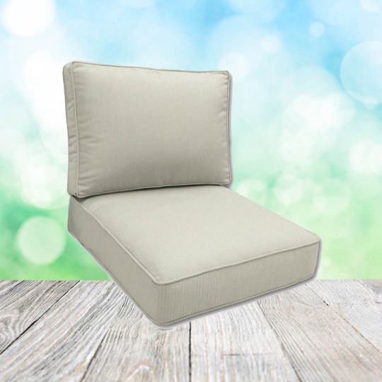 Sunbrella Spectrum Eggshell Patio Chair Replacement Cushions