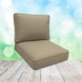 Sunbrella Spectrum Mushroom Patio Chair Replacement Cushions