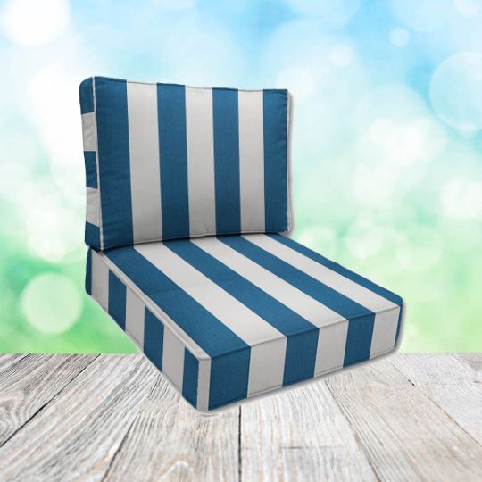 Sunbrella Cabana Regatta Patio Chair Replacement Cushions