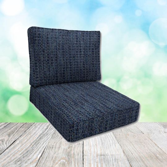 Sunbrella Metamorphic Lagoon Patio Chair Replacement Cushions