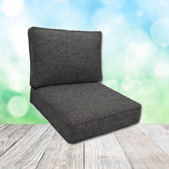 Sunbrella Nurture Charcoal Patio Chair Replacement Cushions