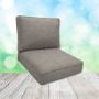 Sunbrella Nurture Shale Patio Chair Replacement Cushions