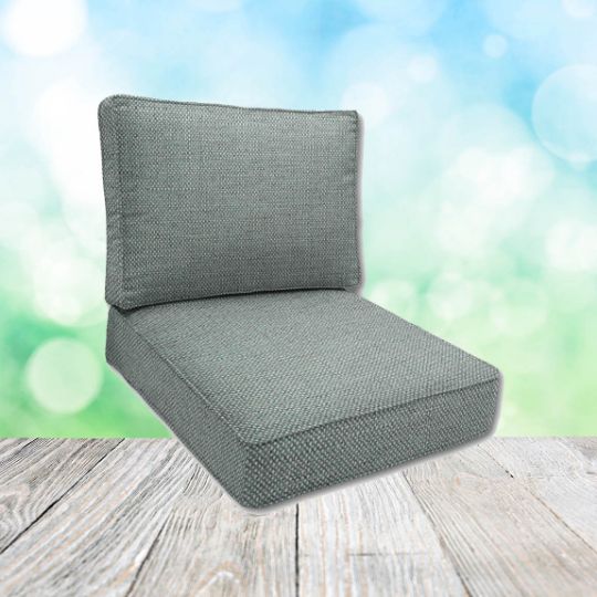 Sunbrella Piazza Mist Patio Chair Replacement Cushions