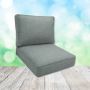 Sunbrella Piazza Mist Patio Chair Replacement Cushions