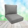 Sunbrella Pique Ash Patio Chair Replacement Cushions