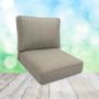 Sunbrella Posh Ash Patio Chair Replacement Cushions