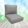 Sunbrella Revive Pewter Patio Chair Replacement Cushions